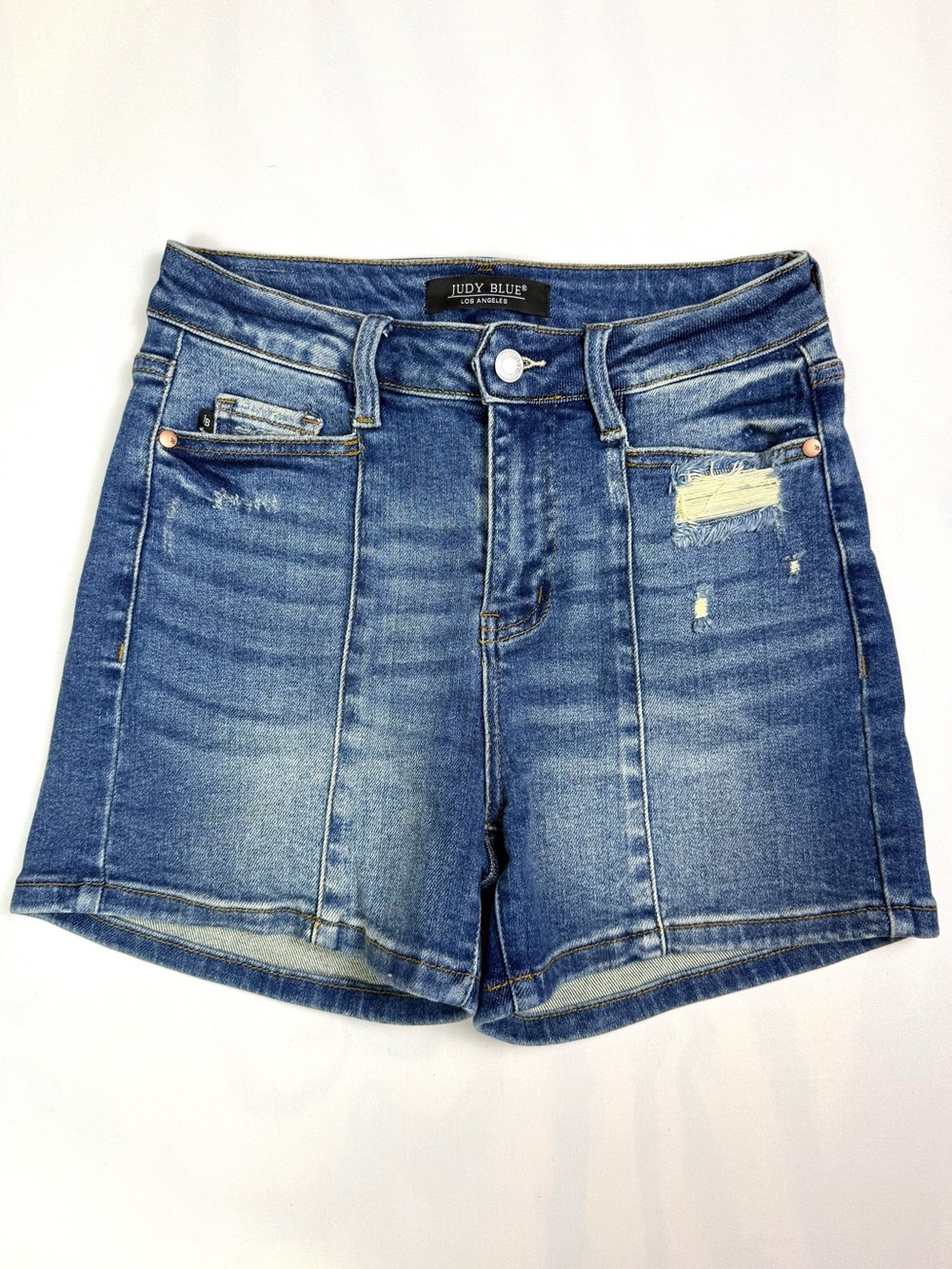 Judy Blue High Rise Distressed Stretch Denim Shorts Size Small